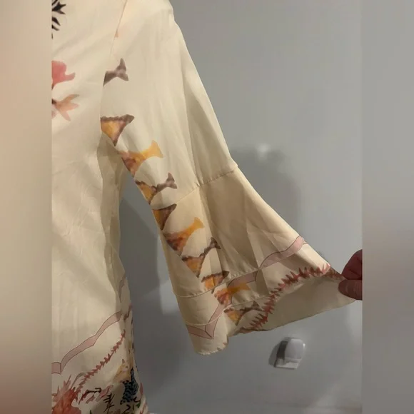 Cider “Made With Love” Boho Chic 3/4 Sleeve Midi Dress NWT PTP 19” - Picture 5 of 9